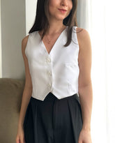 Chaleco Olivia blanco